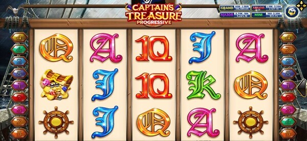 รีวิวเกมสล็อต Captains Treasure Progressive  เกมโจรสลัด 7 น่านน้ำ